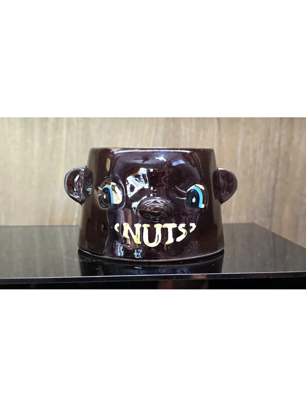 Vintage Nasco Kitschy Anthropomorphic Redware Nut Bowl 